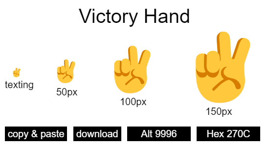 Victory Hand emoji