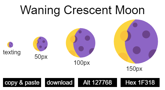 Waning Crescent Moon emoji