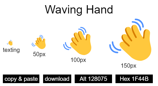 Waving Hand emoji
