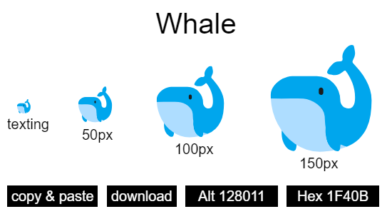 Whale emoji