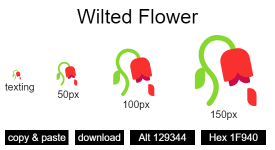 Wilted Flower Emoji And Codes