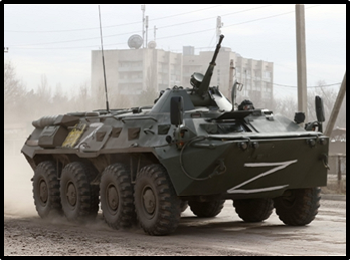 Russian Armored Vehicle with Letter Z