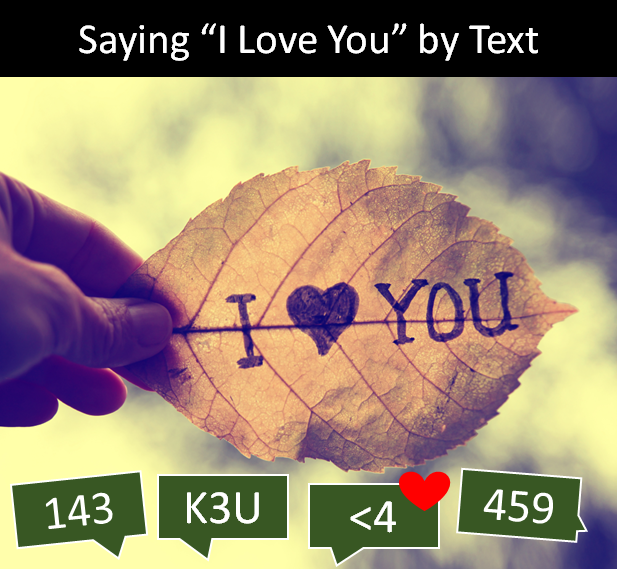 saying I Love You by text