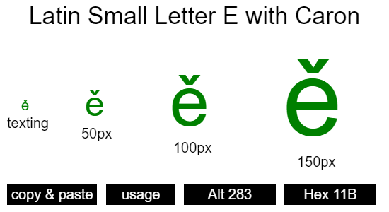 Latin-Small-Letter-E-with-Caron