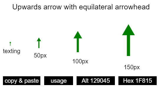 Upwards-arrow-with-equilateral-arrowhead