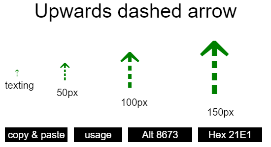 Upwards-dashed-arrow