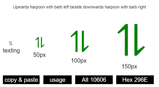 Upwards-harpoon-with-barb-left-beside-downwards-harpoon-with-barb-right