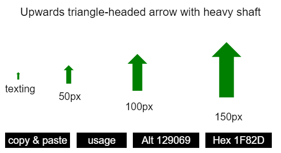 Upwards-triangle-headed-arrow-with-heavy-shaft