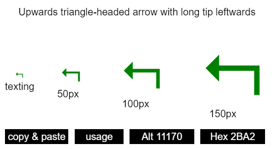 Upwards-triangle-headed-arrow-with-long-tip-leftwards