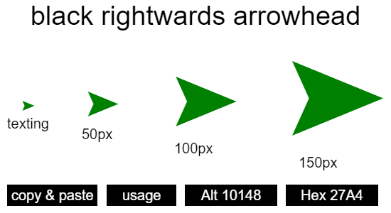 black-rightwards-arrowhead