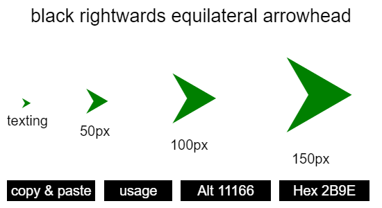 black-rightwards-equilateral-arrowhead