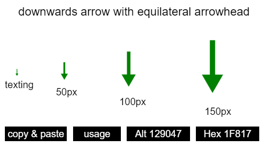 downwards-arrow-with-equilateral-arrowhead