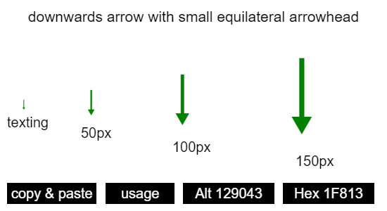 downwards-arrow-with-small-equilateral-arrowhead