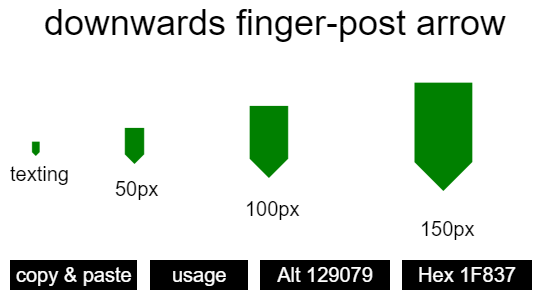 downwards-finger-post-arrow