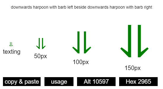 downwards-harpoon-with-barb-left-beside-downwards-harpoon-with-barb-right