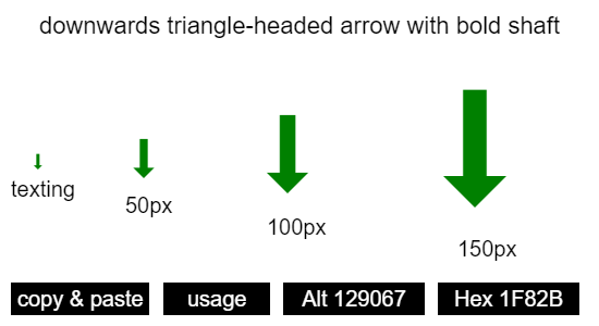 downwards-triangle-headed-arrow-with-bold-shaft