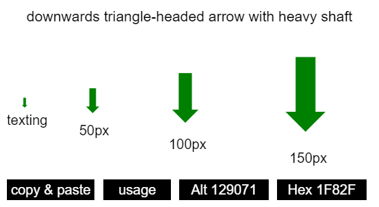 downwards-triangle-headed-arrow-with-heavy-shaft