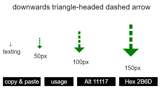 downwards-triangle-headed-dashed-arrow
