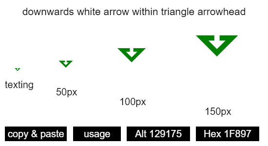 downwards-white-arrow-within-triangle-arrowhead