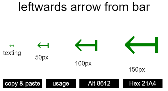 leftwards-arrow-from-bar