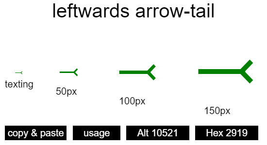 leftwards-arrow-tail