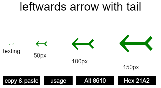 leftwards-arrow-with-tail