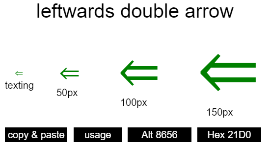 leftwards-double-arrow