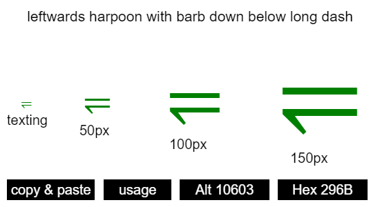 leftwards-harpoon-with-barb-down-below-long-dash