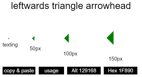 leftwards-triangle-arrowhead