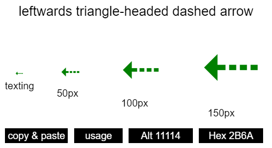 leftwards-triangle-headed-dashed-arrow