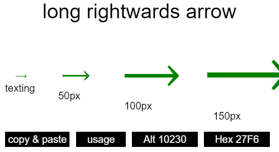 long-rightwards-arrow