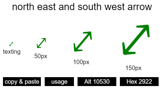 north-east-and-south-west-arrow