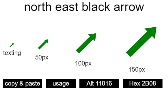 north-east-black-arrow