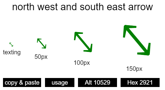 north-west-and-south-east-arrow