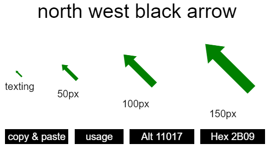 north-west-black-arrow