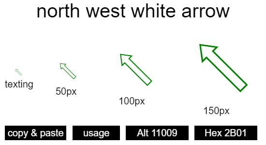 north-west-white-arrow