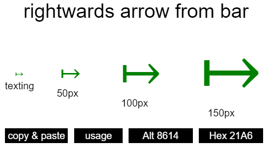 rightwards-arrow-from-bar