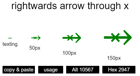 rightwards-arrow-through-x