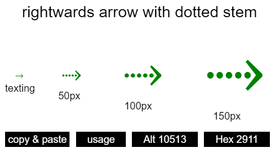 rightwards-arrow-with-dotted-stem