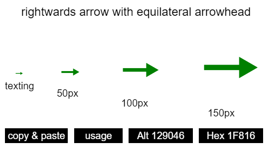 rightwards-arrow-with-equilateral-arrowhead