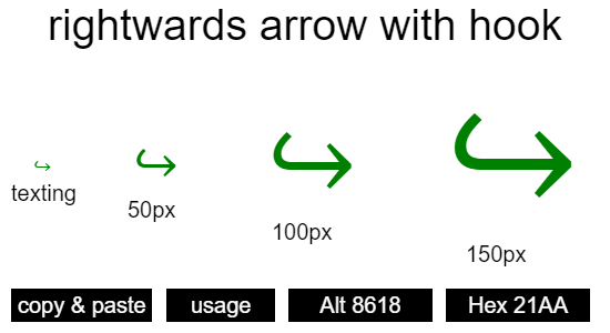 rightwards-arrow-with-hook