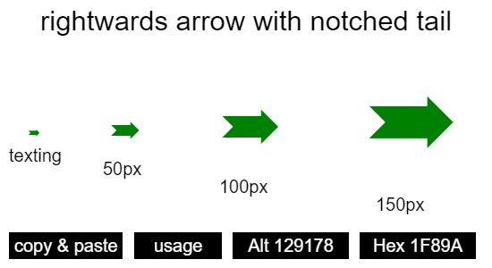 rightwards-arrow-with-notched-tail