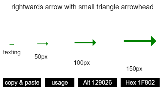 rightwards-arrow-with-small-triangle-arrowhead