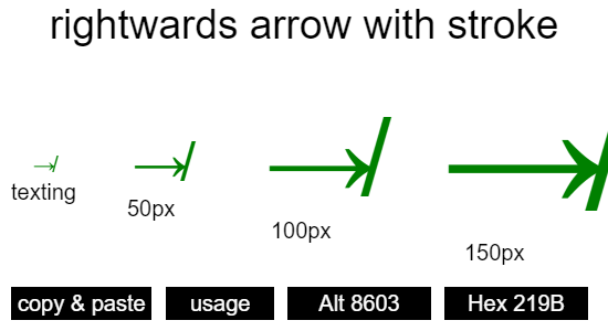 rightwards-arrow-with-stroke