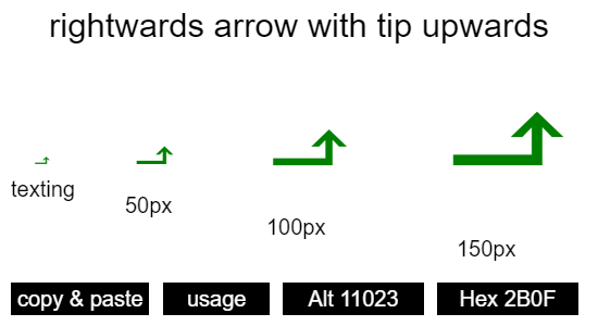 rightwards-arrow-with-tip-upwards