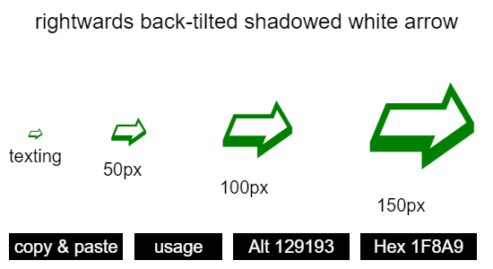 rightwards-back-tilted-shadowed-white-arrow