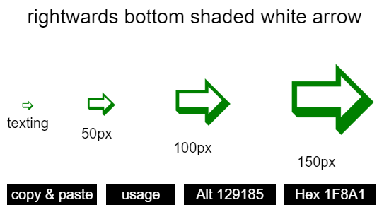 rightwards-bottom-shaded-white-arrow