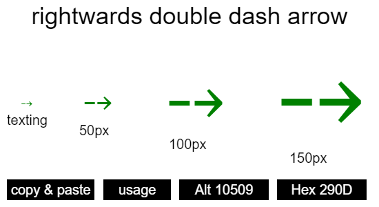 rightwards-double-dash-arrow