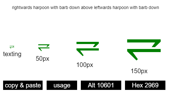 rightwards-harpoon-with-barb-down-above-leftwards-harpoon-with-barb-down