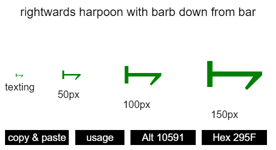 rightwards-harpoon-with-barb-down-from-bar